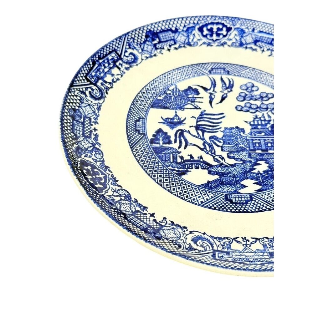 Luncheon Side Plate Vintage Blue Willow Ware Homer Laughlin Chinosiere Replaceme - Picture 9 of 16